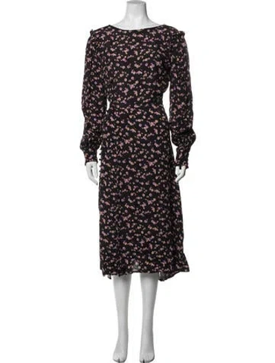 Pre-owned Paul & Joe Floral Print Midi Length Dress In Multicolor