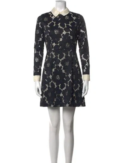 Pre-owned Paul & Joe Floral Print Mini Dress In Blue
