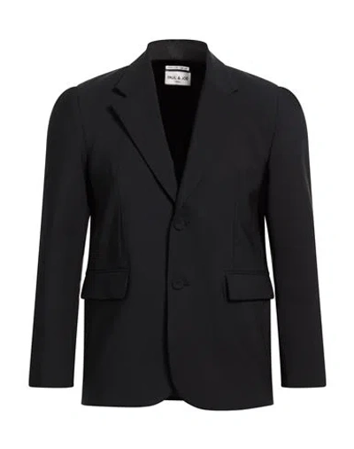 Paul & Joe Man Blazer Black Size 42 Virgin Wool, Elastane