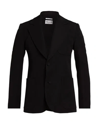 Paul & Joe Man Blazer Black Size Xl Virgin Wool
