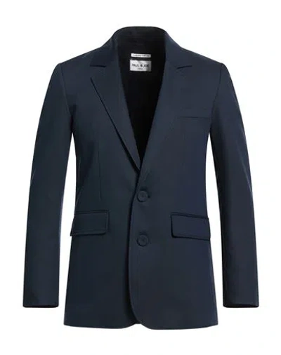 Paul & Joe Man Blazer Midnight Blue Size 38 Polyester, Viscose