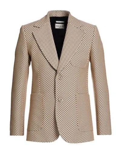 Paul & Joe Man Blazer Orange Size Xl Cotton, Polyamide, Elastane In Neutral