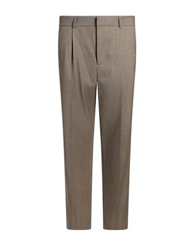 Paul & Joe Man Pants Taupe Size S Virgin Wool, Elastane In Brown