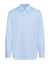 Paul & Joe Man Shirt Light Blue Size Xl Cotton, Polyamide, Elastane