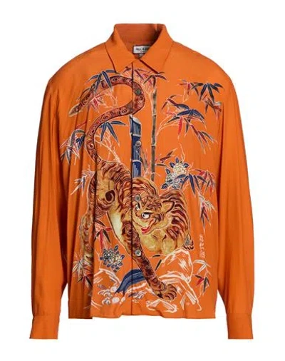 Paul & Joe Man Shirt Orange Size M Viscose
