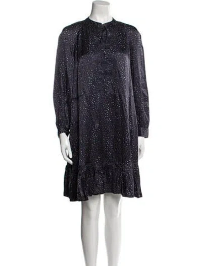 Pre-owned Paul & Joe Polka Dot Print Mini Dress In Blue