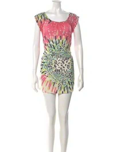 Pre-owned Paul & Joe Printed Mini Dress In Pink