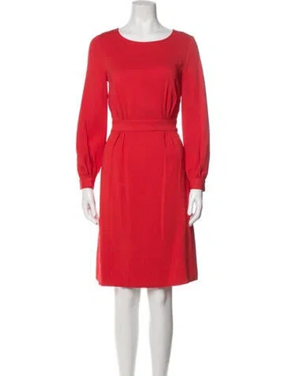Pre-owned Paul & Joe Scoop Neck Knee-length Dress In Red