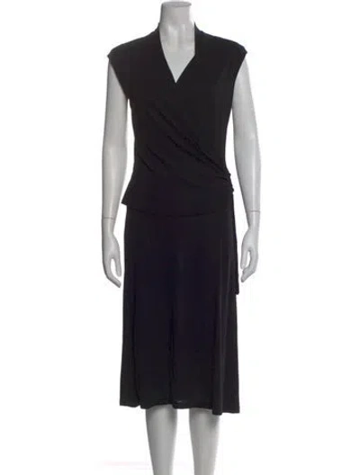 Pre-owned Paul & Joe Silk Knee-length Dress In Black