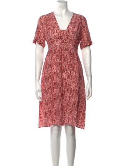 Pre-owned Paul & Joe Silk Knee-length Dress In Pink