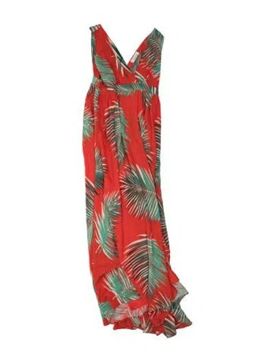 Pre-owned Paul & Joe Silk Long Dress In Orange