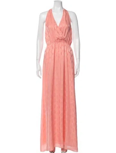 Pre-owned Paul & Joe Silk Long Dress In Pink