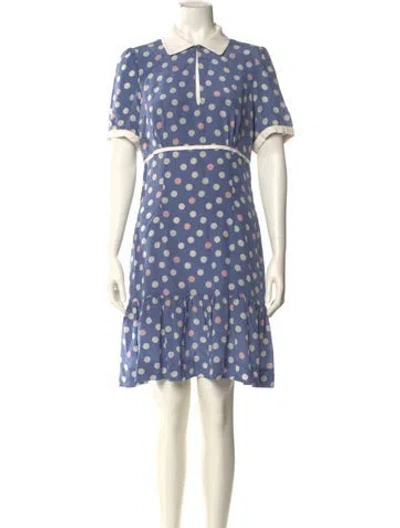 Pre-owned Paul & Joe Silk Mini Dress In Blue