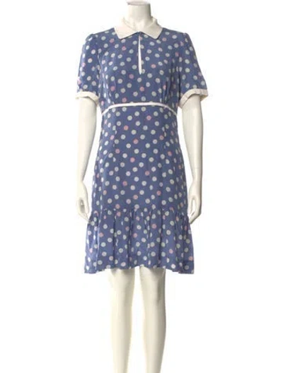 Pre-owned Paul & Joe Silk Mini Dress In Blue
