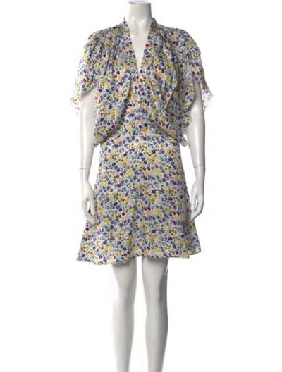 Pre-owned Paul & Joe Silk Mini Dress In Blue