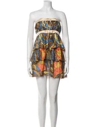 Pre-owned Paul & Joe Silk Mini Dress In Multi
