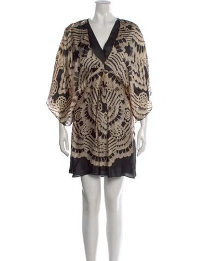 Pre-owned Paul & Joe Silk Mini Dress In Neutral