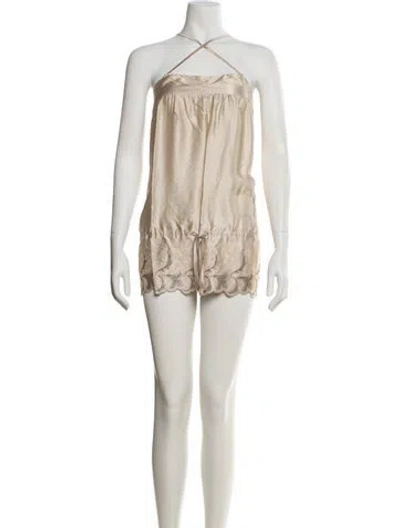 Pre-owned Paul & Joe Silk Mini Dress W/ Tags In Neutral