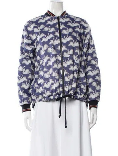 Pre-owned Paul & Joe Sister Floral Print Bomber Jacket In Multi