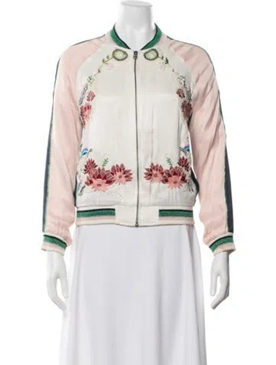 Pre-owned Paul & Joe Sister Floral Print Bomber Jacket In Multi