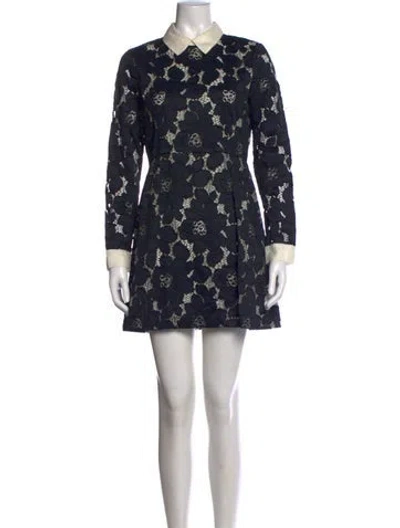 Pre-owned Paul & Joe Sister Floral Print Mini Dress In Blue