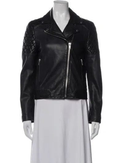 Pre-owned Paul & Joe Sister Leather Biker Jacket In Black