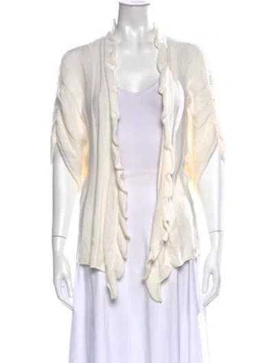 Pre-owned Paul & Joe Sister Open Front Sweater In White
