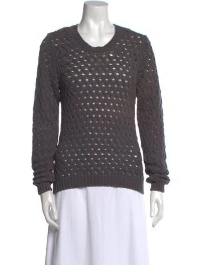 Pre-owned Paul & Joe Sister Scoop Neck Sweater In Gray
