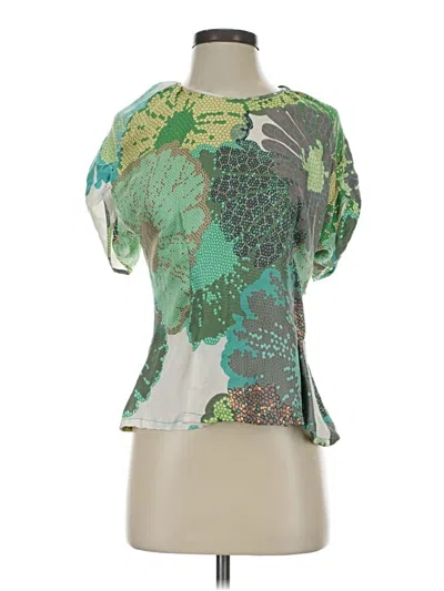 Pre-owned Paul & Joe Sister Short Sleeve Blouse In Green