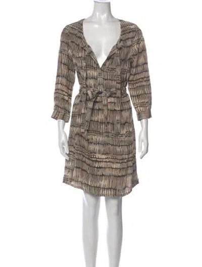 Pre-owned Paul & Joe Sister Silk Mini Dress In Neutral