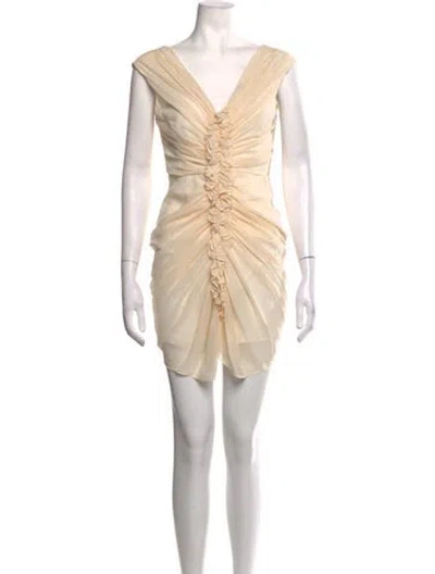 Pre-owned Paul & Joe Sister Silk Mini Dress In Neutrals