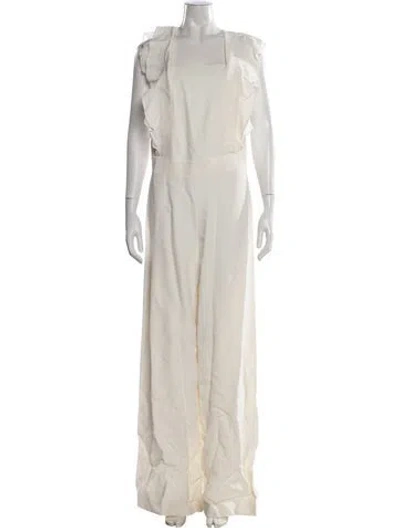 Pre-owned Paul & Joe Sister Square Neckline Jumpsuit W/ Tags In White