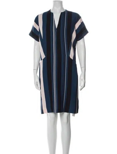 Pre-owned Paul & Joe Sister Striped Knee-length Dress In Blue