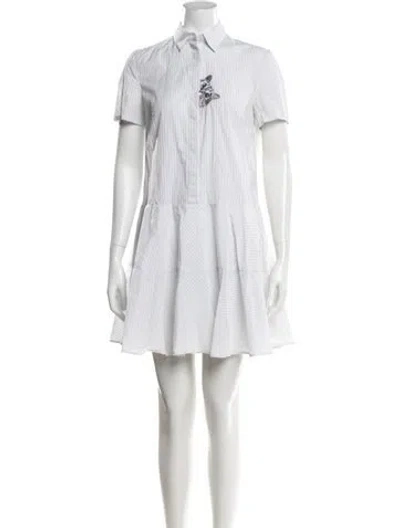Pre-owned Paul & Joe Sister Striped Mini Dress In White
