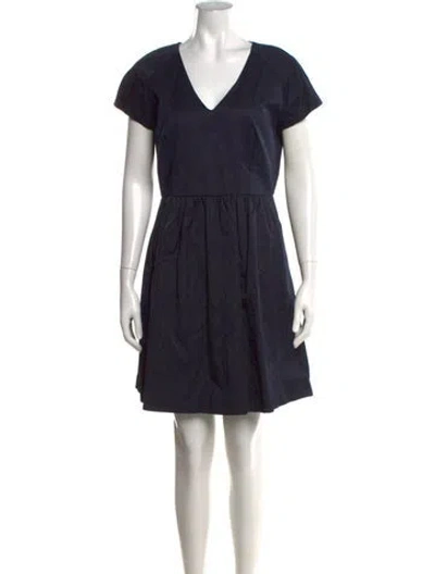 Pre-owned Paul & Joe Sister V-neck Mini Dress In Blue