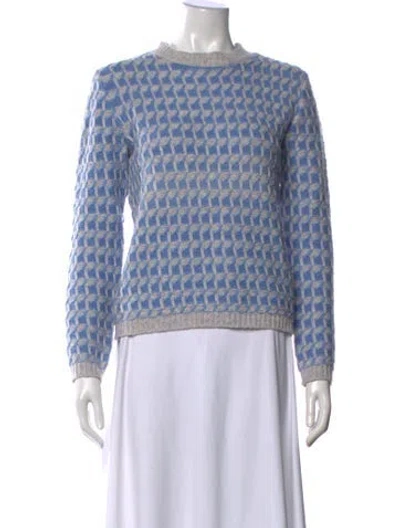 Pre-owned Paul & Joe Sister Wool Patterned Sweater In Blue