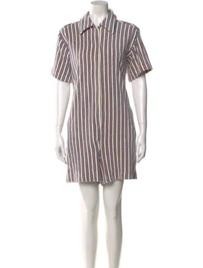 Pre-owned Paul & Joe Striped Romper W/ Tags In Multi