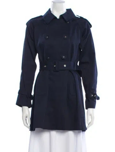 Pre-owned Paul & Joe Trench Coat In Blue