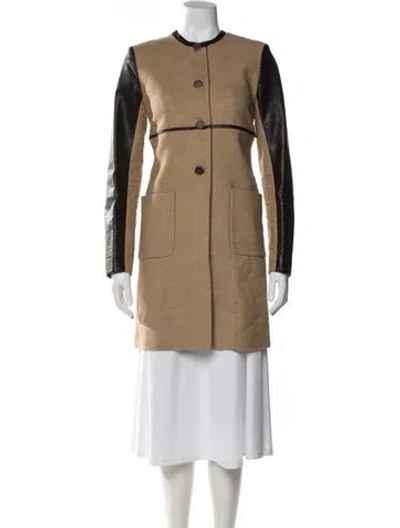 Pre-owned Paul & Joe Virgin Wool Coat In Brown