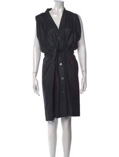 Pre-owned Paul & Joe V-neck Knee-length Dress In Black