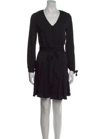 Pre-owned Paul & Joe V-neck Mini Dress In Black