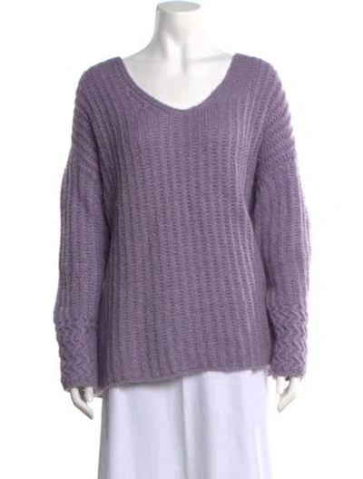 Pre-owned Paul & Joe V-neck Sweater In Purple