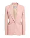 Paul & Joe Woman Blazer Blush Size 10 Virgin Wool, Elastane In Pink