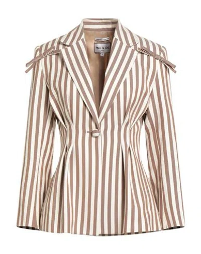 Paul & Joe Woman Blazer Brown Size 10 Cotton