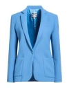 Paul & Joe Woman Blazer Light Blue Size 12 Polyester In Blue