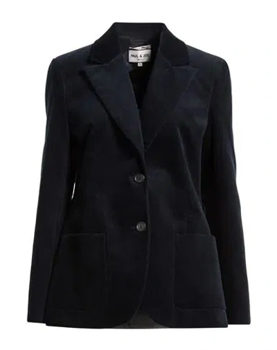 Paul & Joe Woman Blazer Midnight Blue Size 12 Cotton
