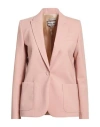 Paul & Joe Woman Blazer Blush Size 10 Virgin Wool, Elastane In Pink