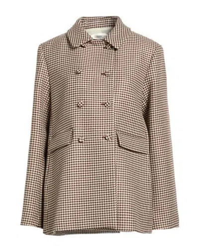 Paul & Joe Woman Coat Brown Size 10 Virgin Wool