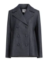 Paul & Joe Woman Coat Navy Size 12 Wool, Viscose, Polyamide