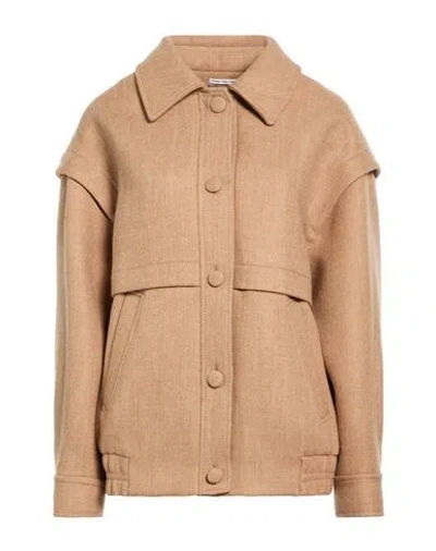 Paul & Joe Woman Coat Sand Size 12 Virgin Wool In Blue